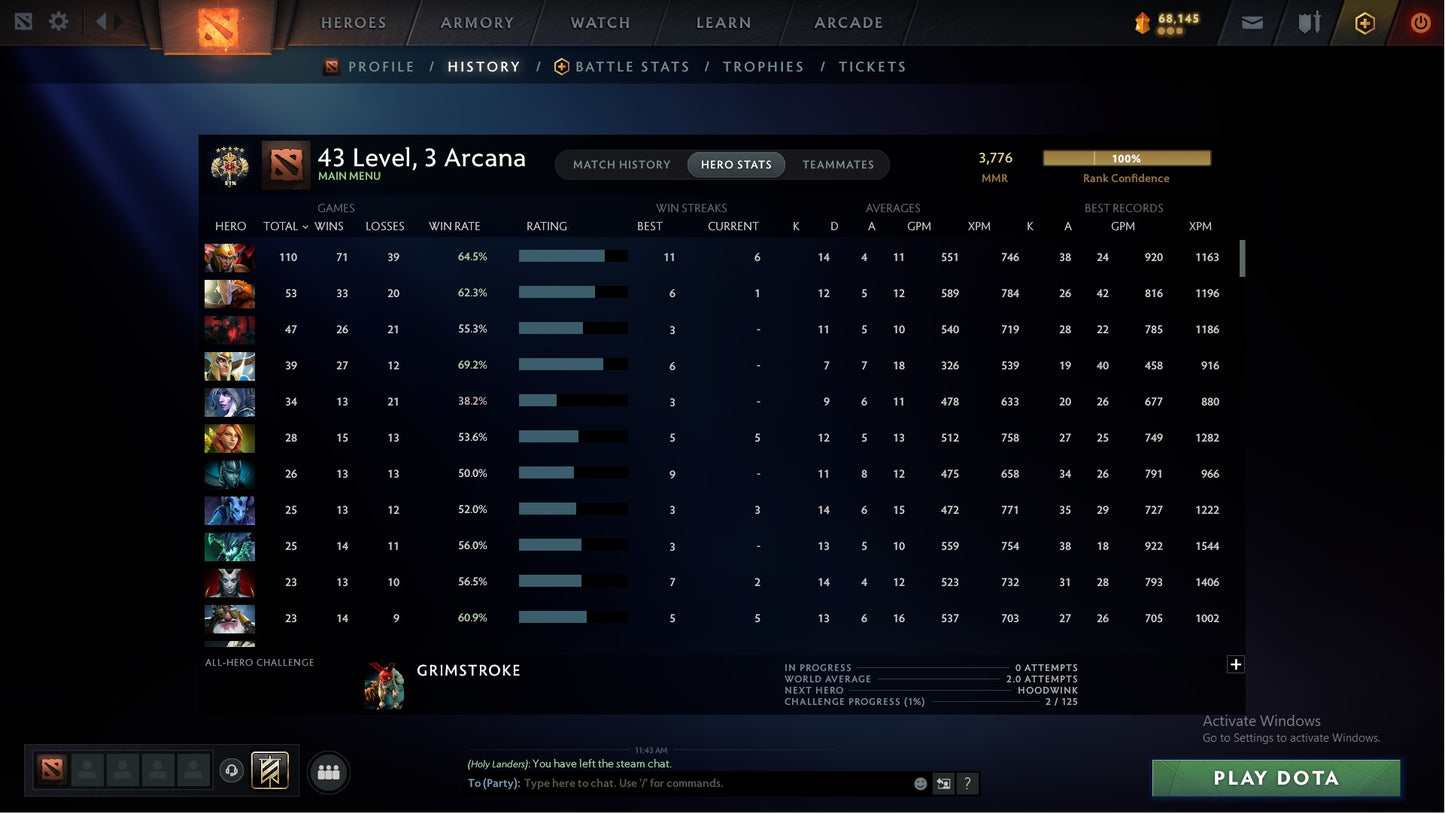 Legend V | MMR: 3776 - Behavior: 9702 - Communication: 9702