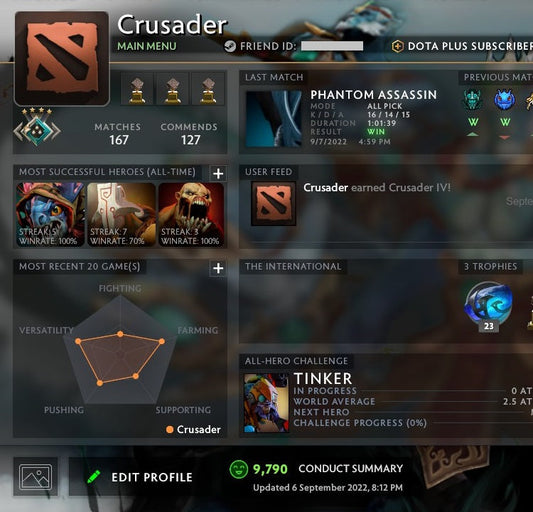 Crusader IV | MMR: 2000 - Behavior: 9790