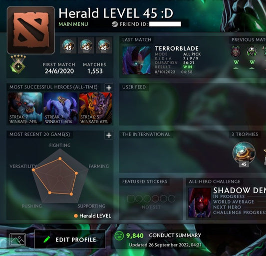 Herald V | MMR: 650 - Behavior: 9840