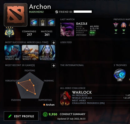 Archon IV | MMR: 2850 - Behavior: 9950
