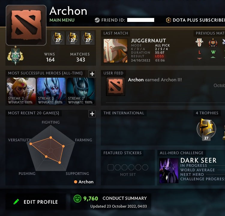 Archon I | MMR: 2290 - Behavior: 9760