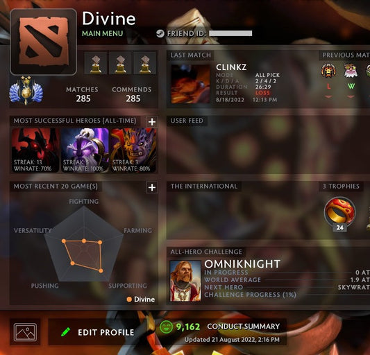 Divine II | MMR: 4970 - Behavior: 9162