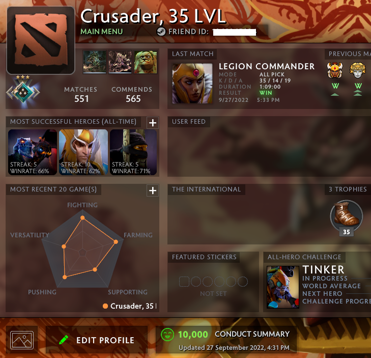 Crusader III | MMR: 1970 - Behavior: 10000