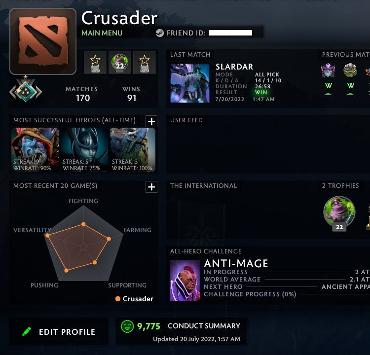 Crusader I | MMR: 1570 - Behavior: 9775