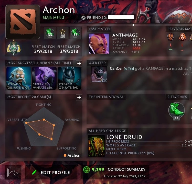 Archon I | MMR: 2220 - Behavior: 9399