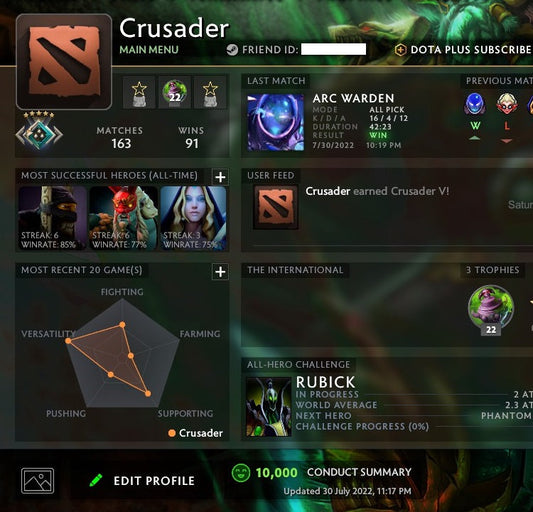 Crusader V | MMR: 2260 - Behavior: 10000