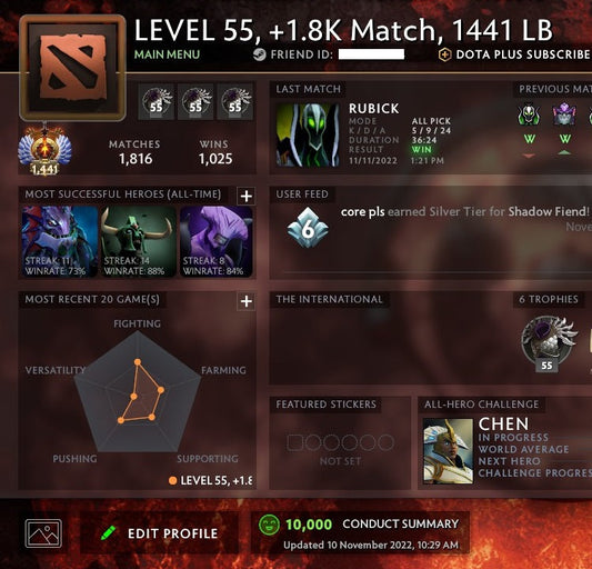 Immortal [Leaderboard] | MMR: 7520 - Behavior: 10000