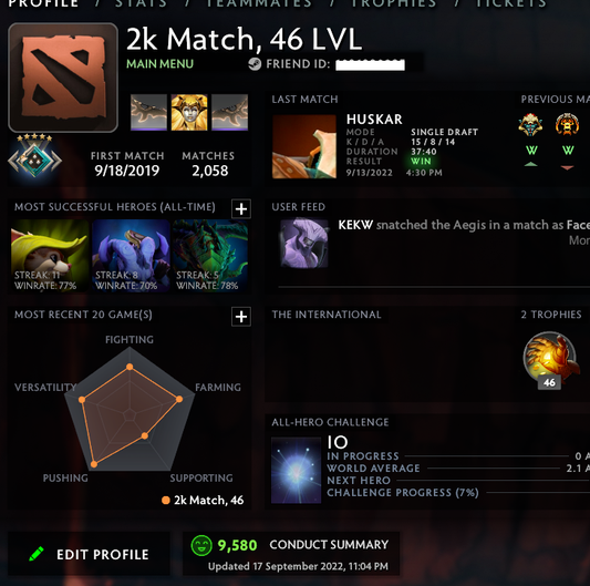 Crusader V | MMR: 2110 - Behavior: 9580