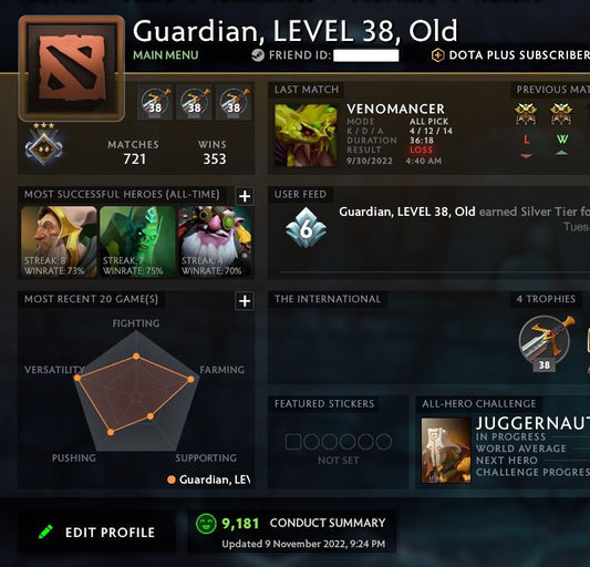 Guardian III | MMR: 1010 - Behavior: 9181