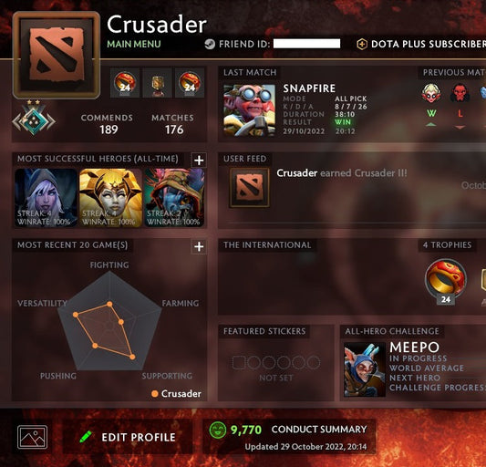 Crusader II | MMR: 1740 - Behavior: 9770