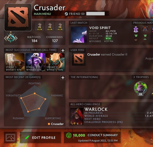 Crusader I | MMR: 1620 - Behavior: 10000