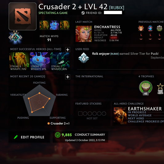 Crusader II | MMR: 1680 - Behavior: 9885