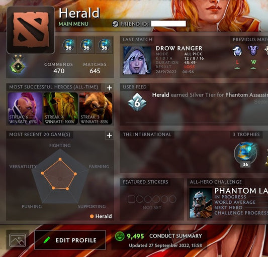 Herald II | MMR: 100 - Behavior: 9495