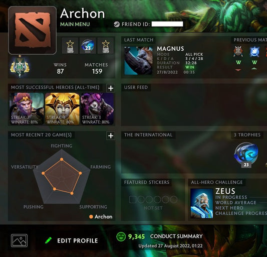 Archon I | MMR: 2340 - Behavior: 9345