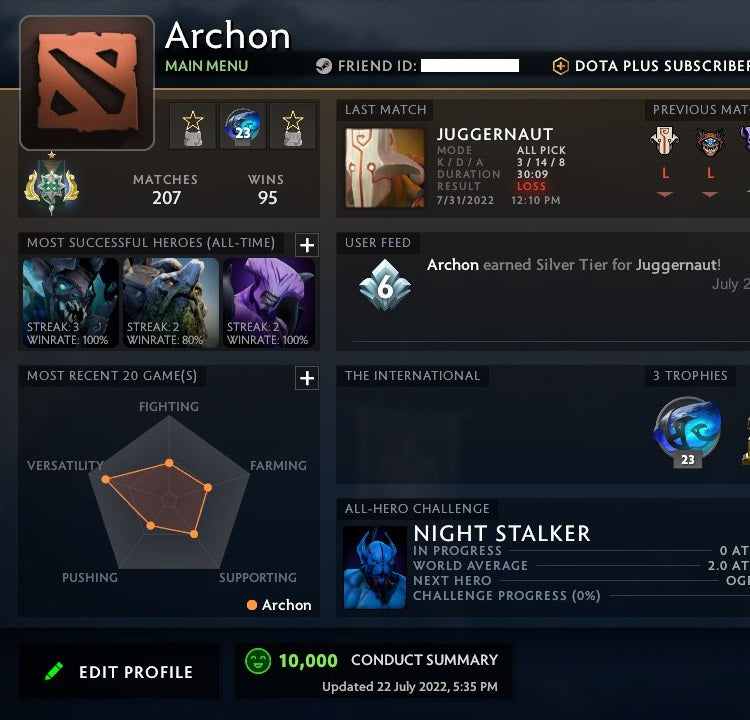 Archon I | MMR: 2230 - Behavior: 10000