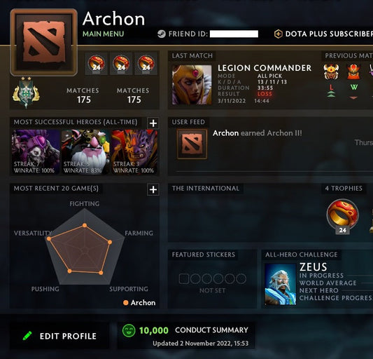 Archon II | MMR: 2520 - Behavior: 10000