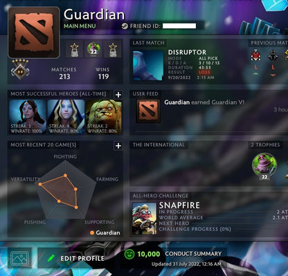 Guardian V | MMR: 1430 - Behavior: 10000