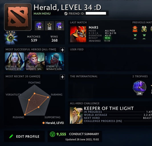 Herald IV | MMR: 520 - Behavior: 9555