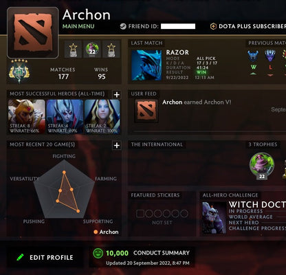 Archon V | MMR: 2940 - Behavior: 10000