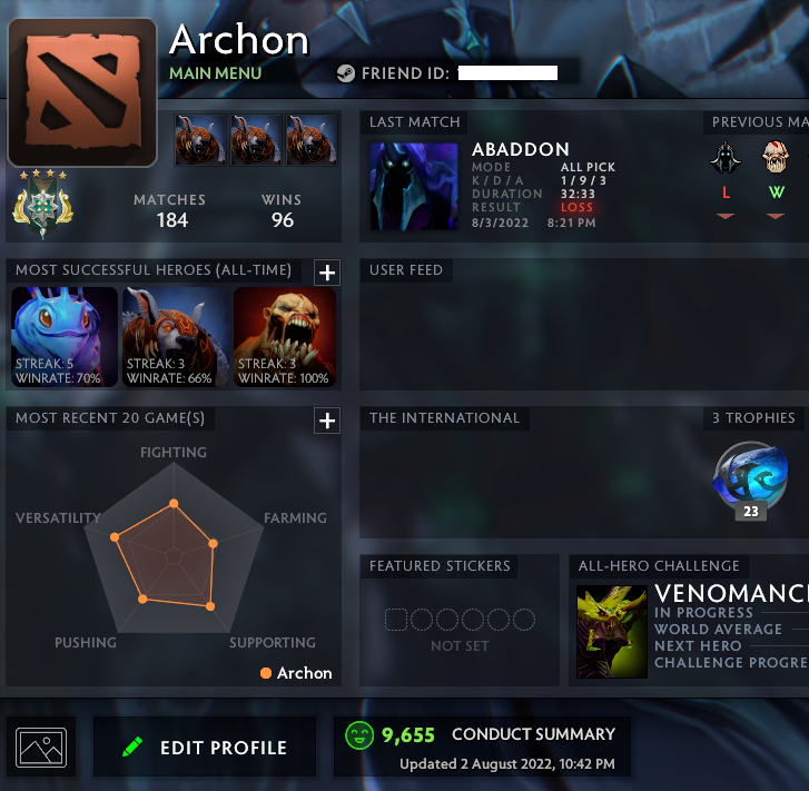Archon IV | MMR: 2880 - Behavior: 9655