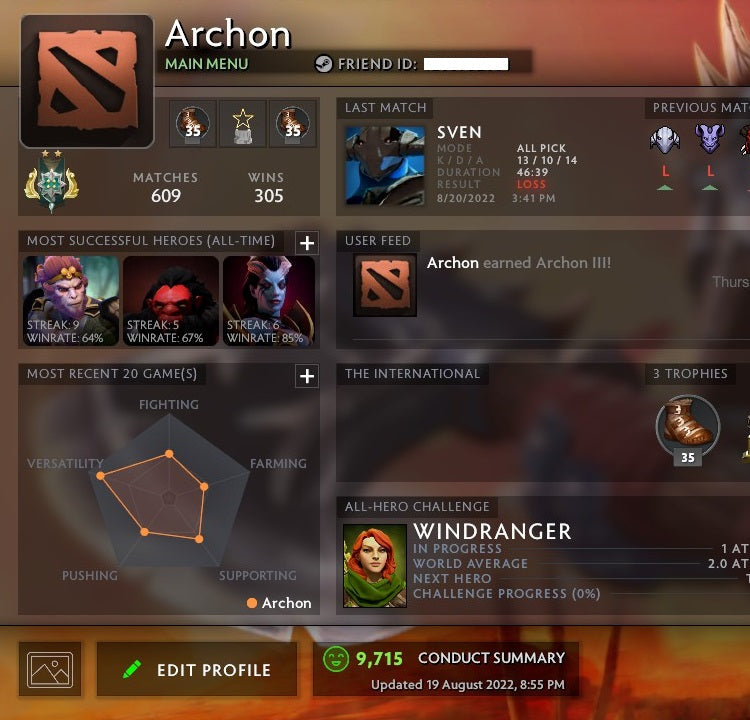 Archon II | MMR: 2410 - Behavior: 9710