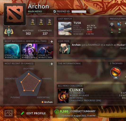 Archon I | MMR: 2430 - Behavior: 9580