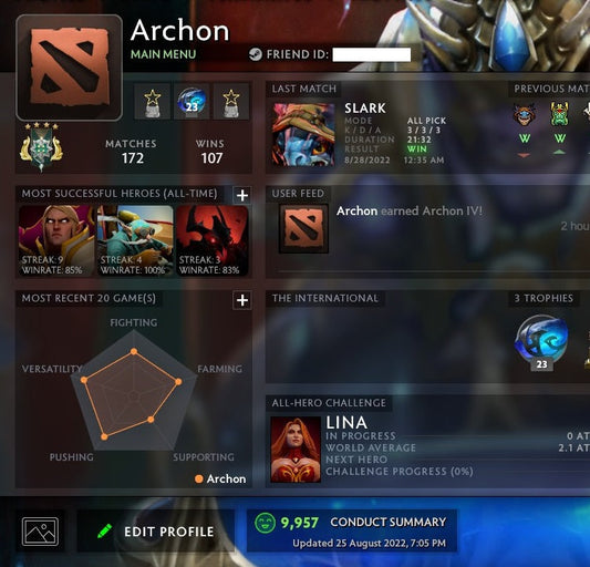 Archon IV | MMR: 2850 - Behavior: 9957