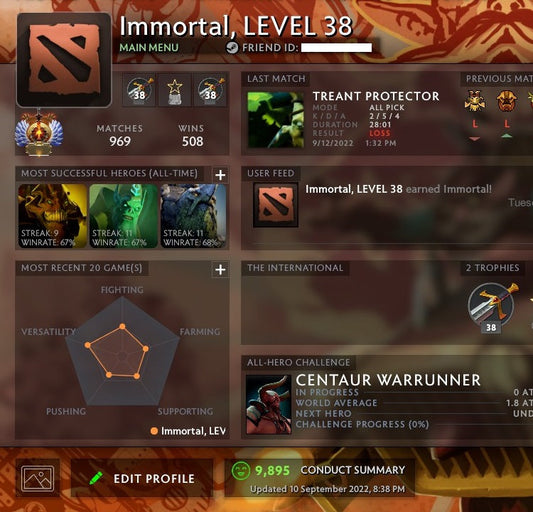 Immortal | MMR: 5510 - Behavior: 9895