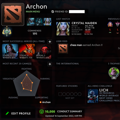 Archon I | MMR: 2370 - Behavior: 10000