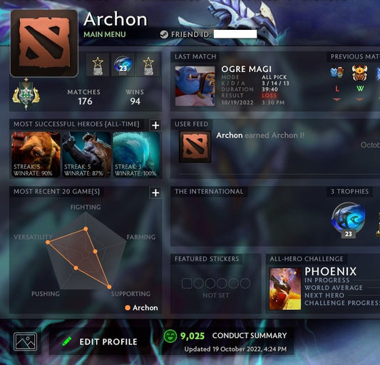 Archon I | MMR: 2320 - Behavior: 9025