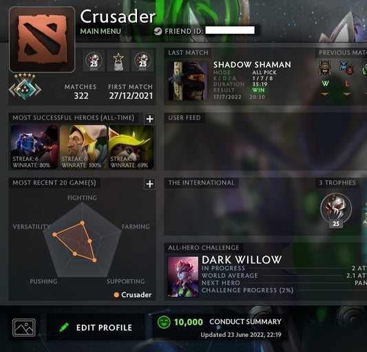 Crusader V | MMR: 2240 - Behavior: 10000