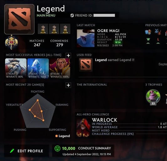 Legend I | MMR: 3090 - Behavior: 10000