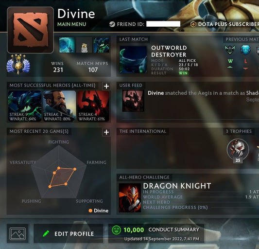 Divine IV | MMR: 5290 - Behavior: 10000