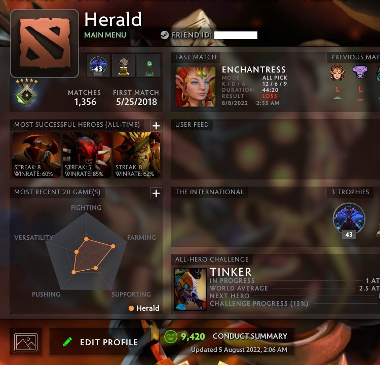 Herald V | MMR: 530 - Behavior: 9420