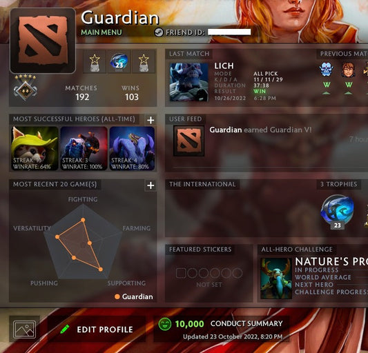 Guardian V | MMR: 1420 - Behavior: 10000