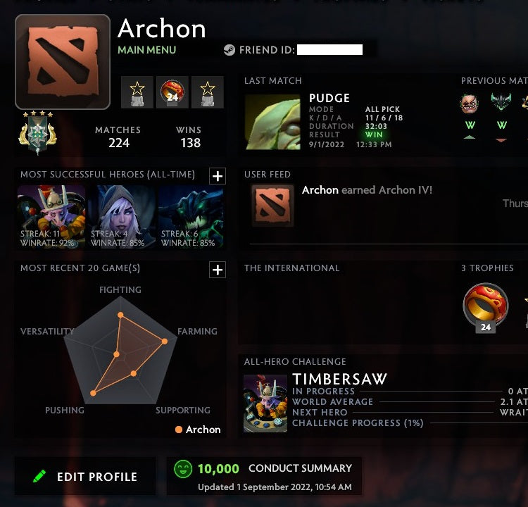 Archon IV | MMR: 2800 - Behavior: 10000