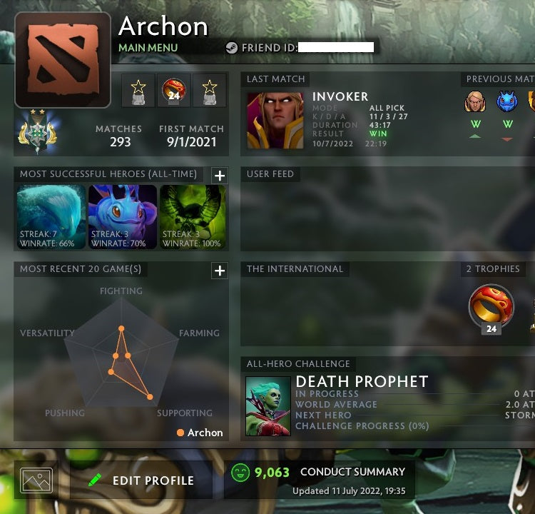 Archon II | MMR: 2530 - Behavior: 9063