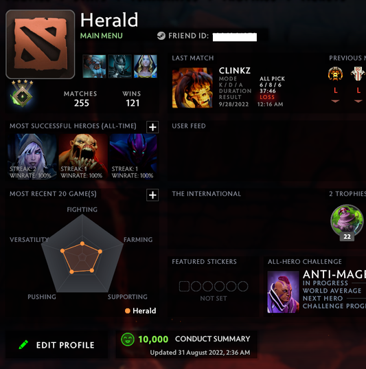 Herald IV | MMR: 530 - Behavior: 10000