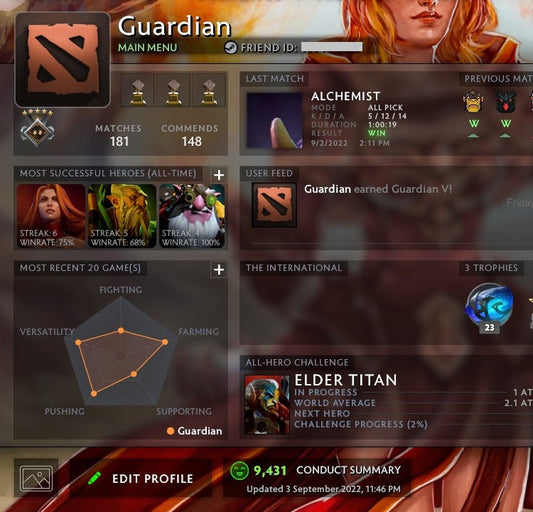 Guardian V | MMR: 1410 - Behavior: 9431