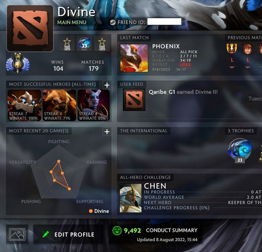 Divine II | MMR: 4850 - Behavior: 9492