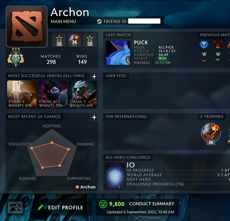 Archon III | MMR: 2720 - Behavior: 9800