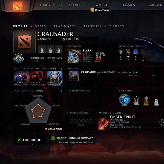 Crusader V | MMR: 2150 - Behavior: 10000