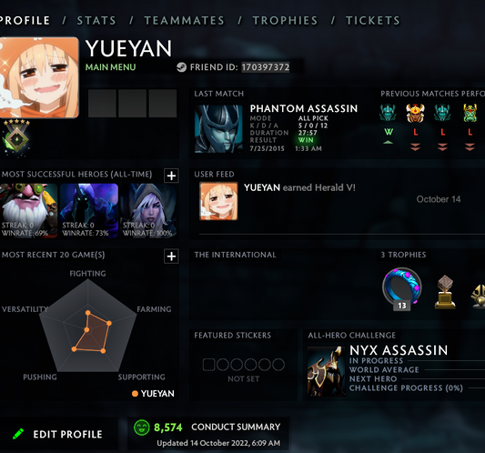 Herald V | MMR: 670 - Behavior: 8574