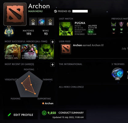 Archon II | MMR: 2610 - Behavior: 9850