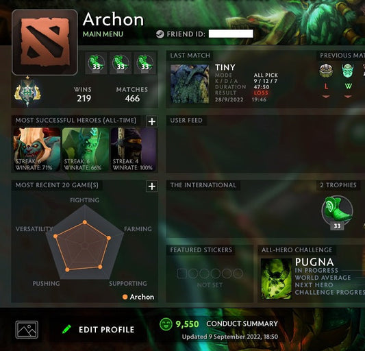 Archon I | MMR: 2350 - Behavior: 9550